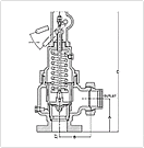 Danco Bronze Semi-Nozzle Pressure Relief Valve schematic