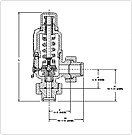 Shipboard air compressor pressure relief valve Danco D49-15UU drawing