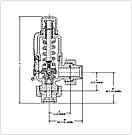 Shipboard air compressor pressure relief valve Danco D49-30UU diagram