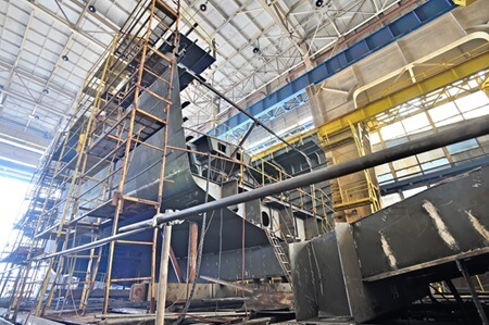 Shipbuilding in progress